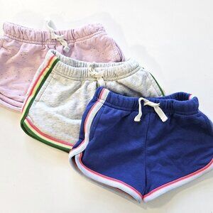 Lot 3 Old Navy Retro Stripe French Terry Dolphin-Hem Shorts Toddler Girls 12-18M